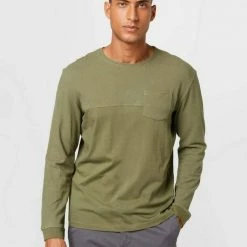 Neu 🧨 TOM TAILOR T-Shirt »strukturiertes Langarmshirt« Oak Leaf Green, Chili oil red 😀 -Tom Tailor Verkaufsgeschäft beb322dd 8d49 5080 9386 e2a6cc28371c