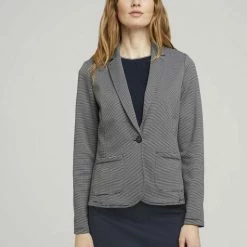 Schlussverkauf ❤️ TOM TAILOR Kurzblazer Grass offwhite thin stripe, Navy offwhite thin stripe 🥰 -Tom Tailor Verkaufsgeschäft bf541d85 4362 5929 9840 96a9468e9314