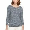 Blitzangebot ⌛ TOM TAILOR Henleyshirt im modischen Allover-Print Mittelblau-bedruckt, Marine-bedruckt ✨