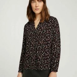 Großhandel 🔔 TOM TAILOR Langarmbluse »Gemusterte Henleybluse« Beige small dot design, Black small dot design, Green shades floral design, Green small floral design 😉 -Tom Tailor Verkaufsgeschäft c0067c2f 8612 5d76 a30e 106562fc4691
