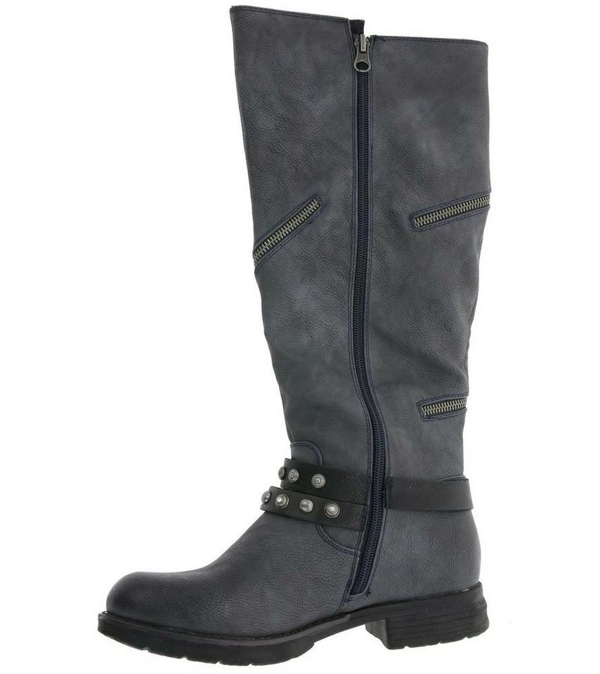Auslauf 😍 TOM TAILOR »TOM TAILOR Schuhe 🥾 Boots hohe Damen Stiefel mit Reißverschluss Freizeit-Stiefel Grau Blau« Stiefel 😉 2 Auslauf 😍 TOM TAILOR »TOM TAILOR Schuhe 🥾 Boots hohe Damen Stiefel mit Reißverschluss Freizeit-Stiefel Grau Blau« Stiefel 😉 - Image 2