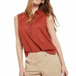 Coupon ✔️ TOM TAILOR Blusentop mit kurzer Knopfleiste Deep Golden Yellow, White Geometric, Goji Orange 🔥