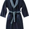 Blitzangebot 🔥 Unisex-Bademantel »Wellness«, TOM TAILOR, in toller Hoch/Tief-Webtechnik Navy, Silver 👍