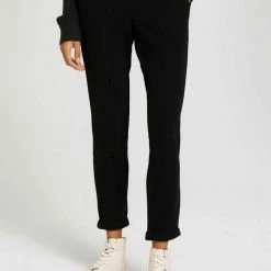 Besorgen 🎉 TOM TAILOR Culotte »Loose Fit Hose mit elastischem Bund« Deep black, Cold beige melange 🔥 -Tom Tailor Verkaufsgeschäft c24c8826 848b 5995 a0e1 73dda22836c0