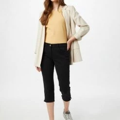 Rabatt 😉 TOM TAILOR 3/4-Jeans »Alexa« White, Caramel Brown, Deep black, Offwhite thin stripe printed 😀 -Tom Tailor Verkaufsgeschäft c286226c f97d 571b bca8 327c54a1ed29