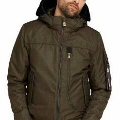 Am billigsten 🤩 TOM TAILOR Blouson mit abnehmbarem Fellimitatbesatz Black, Dunkelblau, Chili oil red, Olivgrün 💯