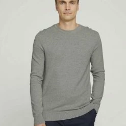 Auslauf 🔔 TOM TAILOR Strickpullover »Pullover mit Bio-Baumwolle« Black Grey Melange, Spicy chocolate melange, Knitted Navy Melange, Bleak green melange 😀 -Tom Tailor Verkaufsgeschäft c42a8a81 eb5b 52af 951e 5826a5175513