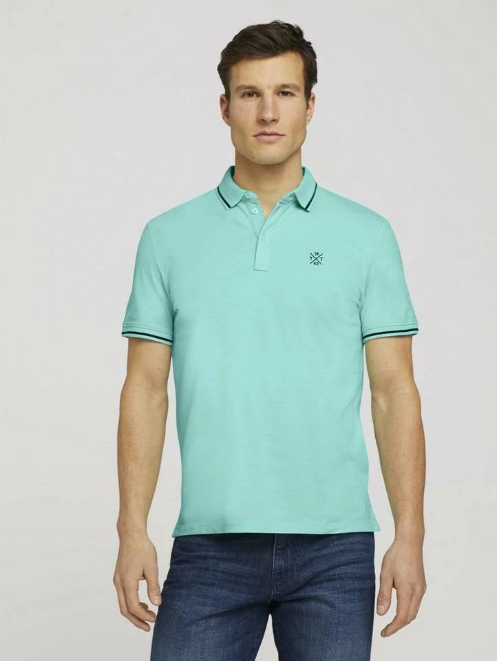 Budget 💯 TOM TAILOR Poloshirt »strukturiertes Poloshirt« Yonder blue dark melange, Blue White Base Melange, Off White, Lucite green ❤️ 14 Budget 💯 TOM TAILOR Poloshirt »strukturiertes Poloshirt« Yonder blue dark melange, Blue White Base Melange, Off White, Lucite green ❤️ – Bild 14