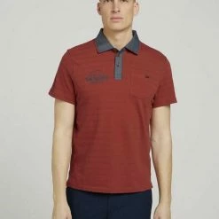 Billig 🔔 TOM TAILOR Poloshirt »gestreiftes Poloshirt« Plain Red, Chili oil red, Sailor Blue 😉 -Tom Tailor Verkaufsgeschäft c626d5a7 65d2 5972 870a 4bee5ec2855e