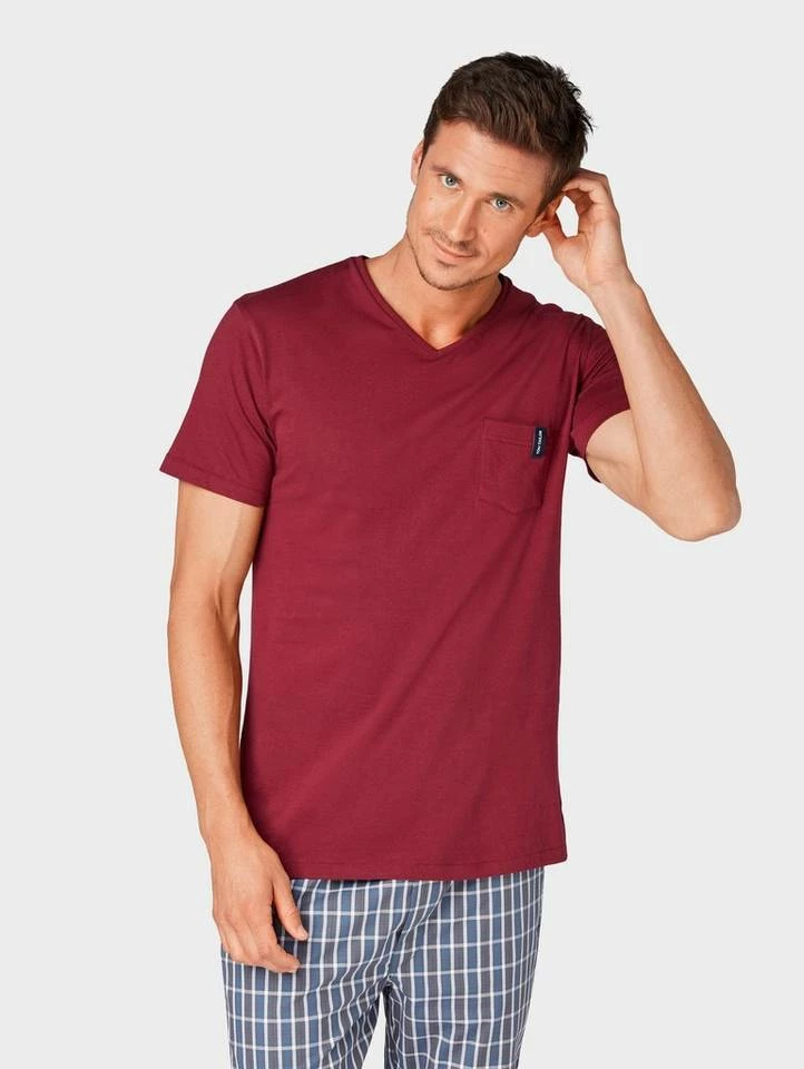 Angebote ✨ TOM TAILOR Pyjamaoberteil »Pyjama T-Shirt« Blue-medium-solid, Red-medium-solid 😍 8 Angebote ✨ TOM TAILOR Pyjamaoberteil »Pyjama T-Shirt« Blue-medium-solid, Red-medium-solid 😍 - Image 8