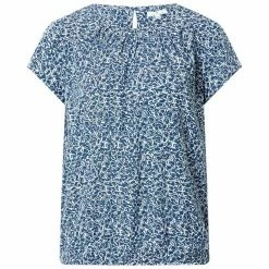 Brandneu 🎁 TOM TAILOR Kurzarmbluse Blue apricot paisley design, Blue offwhite minimal 🔔