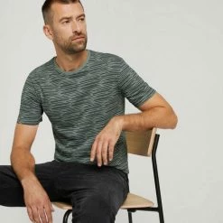 Aktion 💯 TOM TAILOR T-Shirt »T-Shirt mit Bio-Baumwolle in Melange Optik« Navy offwhite stroke stripe, Calm cloud blue stroke stripe, Dark smoke green stroke stripe 🥰 -Tom Tailor Verkaufsgeschäft c8f45e14 3bf6 5206 bdaf 010d321ce23a