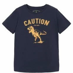 Neu ❤️ TOM TAILOR T-Shirt »TOM TAILOR T-Shirt cooles Freizeit-Shirt für Kinder mit Dino-Aufdruck Rundhals-Shirt Dunkelblau« 😀