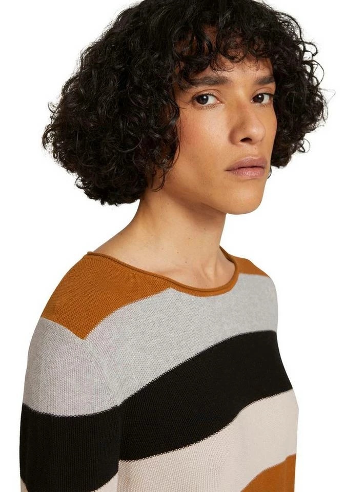 Angebote 🎉 TOM TAILOR Rundhalspullover in gestreifter Optik Brown colorblock stripe, Green colorblock stripe ❤️ 3 Angebote 🎉 TOM TAILOR Rundhalspullover in gestreifter Optik Brown colorblock stripe, Green colorblock stripe ❤️ - Image 3