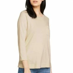 Großhandel 😉 TOM TAILOR 3/4-Arm-Shirt mit Bio-Baumwolle Hellbeige, Dunkelrosa, 👖 Jeansblau 🔥