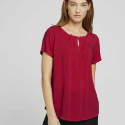 Bester Verkauf ⭐ TOM TAILOR Langarmbluse »Kurzarmbluse mit Faltendetail« Sky Captain Blue, Bloody Mary, Navy ornamental design, Offwhite navy minimal design ✨ -Tom Tailor Verkaufsgeschäft cc71b470 0cb6 51e1 981a 62fae4f254fd