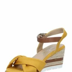 Besorgen 🎁 TOM TAILOR »Lederimitat/Textil« Keilsandalette Beige 00006, Dunkelblau, Yellow, Navy 00003 😀 -Tom Tailor Verkaufsgeschäft cd02ea3c d2fa 5290 9dfe e8a9c3d045bc