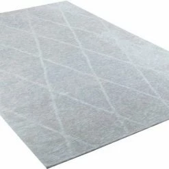 Auslauf 🎁 Teppich »Fine Lines«, TOM TAILOR, rechteckig, Höhe 5 mm, Flachgewebe, Rauten Design, Wohnzimmer Silberfarben, Goldfarben, Aquablau, Beige ✔️