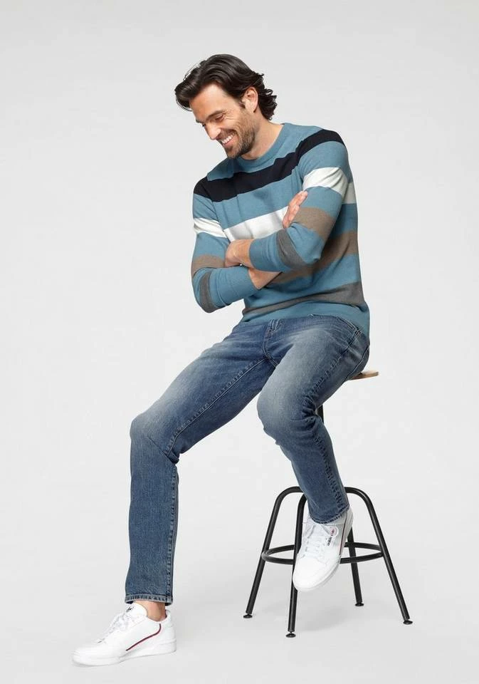 Angebote ✔️ TOM TAILOR Rundhalspullover farbig gestreift Navy-gestreift, Blau-gestreift ✔️ 4 Angebote ✔️ TOM TAILOR Rundhalspullover farbig gestreift Navy-gestreift, Blau-gestreift ✔️ - Image 4