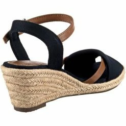 Brandneu 🧨 TOM TAILOR »Keilsandaletten« Keilsandalette Beige, Dunkelblau ⌛ -Tom Tailor Verkaufsgeschäft cf7cc77e 1848 57f7 92cc 6947dd0e9a5d