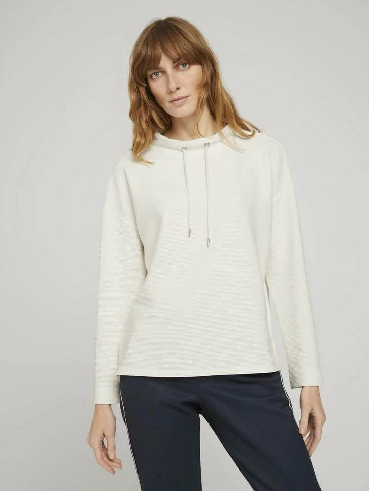 Am billigsten ✨ TOM TAILOR Sweatshirt (1-tlg) Navy offwhite ottoman stripe, Whisper White ✔️ 18 Am billigsten ✨ TOM TAILOR Sweatshirt (1-tlg) Navy offwhite ottoman stripe, Whisper White ✔️ – Bild 18