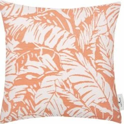 Neu ✨ Kissenhülle »Highlighted Leaves«, TOM TAILOR (1 Stück), in frischen Sommerfarben Aqua-blau-hellblau, Koralle-wollweiß, Orange-pfirsich ✔️ -Tom Tailor Verkaufsgeschäft d06de9b9 3352 5c42 b87a a0e4db11f8a0