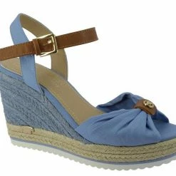 Budget ⌛ TOM TAILOR 🩴 Sandalette mit Logo im Keilabsatz Lachs, Ocker, Blue ✔️ -Tom Tailor Verkaufsgeschäft d0964dac 1f85 57b1 bbf9 189efa306bf9