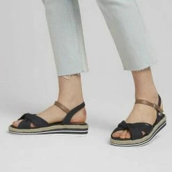 Bester Verkauf 🔔 TOM TAILOR »Riemchensandalen« Riemchensandale Navy, Beige-kombi, Dunkelblau, Gelb-kombi 🔥 -Tom Tailor Verkaufsgeschäft d15eb3a2 0db6 5b24 8ce1 40517f53617a