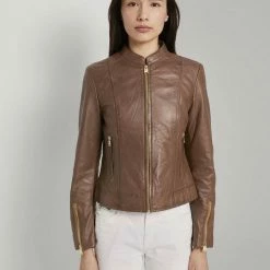 Budget 💯 TOM TAILOR Lederjacke »Lederjacke mit Stehkragen« ✨ -Tom Tailor Verkaufsgeschäft d23da9cf e4e3 5b19 bef0 0d35ed92234f