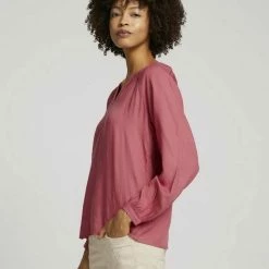 Besorgen 🔥 TOM TAILOR Langarmbluse »Geraffte Bluse mit LENZING(TM) ECOVERO(TM)« Dark Denim Blue, Cozy pink, Whisper White, Dark maroon red 🧨 -Tom Tailor Verkaufsgeschäft d2594d74 cf41 5daa ae01 ddf9332b246e