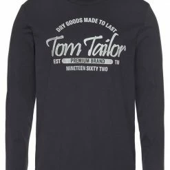 Auslauf 🛒 TOM TAILOR Langarmshirt mit Logofrontprint Sky Captain Blue, Dunkelgrau, Father's Pipe Red 🧨 -Tom Tailor Verkaufsgeschäft d2a6ea40 8e52 5faa b166 41635145eb30