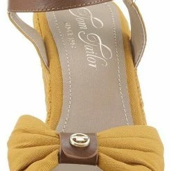 Budget ⌛ TOM TAILOR 🩴 Sandalette mit Logo im Keilabsatz Lachs, Ocker, Blue ✔️ -Tom Tailor Verkaufsgeschäft d2b7b1f6 b770 555a 919e 4a011c55ee9a