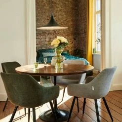 Auslauf 🛒 TOM TAILOR Esstisch »T-MODERN TABLE ROUND«, aus Mangoholz, Knopfdetail, Moderne Eleganz durch abgerundete Kante 🎉 -Tom Tailor Verkaufsgeschäft d2c6f085 5866 5b76 9162 8054562221ba