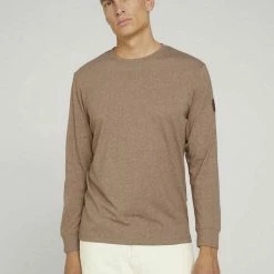 Auslauf ✔️ TOM TAILOR T-Shirt »Langarmshirt in Melange-Optik« Coconut grindle, Offwhite black grindle, Poseidon blue grindle ✔️ -Tom Tailor Verkaufsgeschäft d2ca7779 aad3 56b3 b330 449c69f5447d