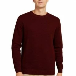 Großhandel ⭐ TOM TAILOR Rundhalspullover unifarben Spicy Chocolate Melange 19346, Navy-meliert, Mineral Stone Blue Melange, Schwarz 👍