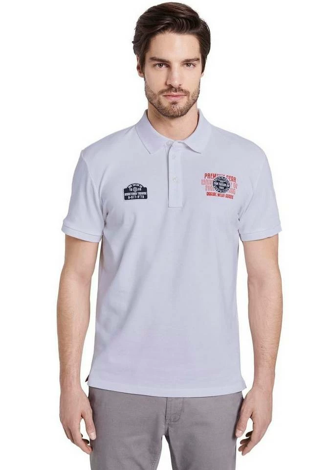 Bestes Angebot ❤️ TOM TAILOR Poloshirt mit Front-Badges Blau, Weiß ✔️ 1 Bestes Angebot ❤️ TOM TAILOR Poloshirt mit Front-Badges Blau, Weiß ✔️