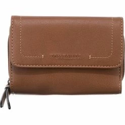 Bestpreis 👏 TOM TAILOR Geldbörse »Rossa Medium Flap Wallet Portmonnaie« Cognac, Dunkelgrau 😍