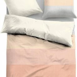 Aktion 😀 Wendebettwäsche »Marco«, TOM TAILOR, in attraktiver Karo-Uni-Optik Classic blue, Grey, Salmon 🔔