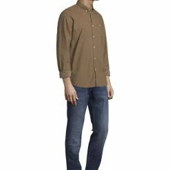 Angebote 😉 TOM TAILOR Denim TOM TAILOR Langarmhemd »faux uni dobby 👚 shirt« Cognac navy crossed dobby, Blue shades crossed dobby 🎁 -Tom Tailor Verkaufsgeschäft d5697dbd d70f 5792 990d 231c32cc7fc7