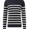 Bestes Angebot 😀 TOM TAILOR Strickpullover White navylue stripe, Beige melange navy stripe, Blue White Stripe 🧨