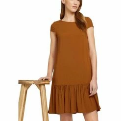 Großhandel 🌟 TOM TAILOR Sommerkleid »Damen Kleid Kurzarm« Nougat (24), Khaki white outline leaves, Sand (21), Black (85) 🔥 -Tom Tailor Verkaufsgeschäft d60a2a91 9766 5fc8 a3a6 00cba18c148c