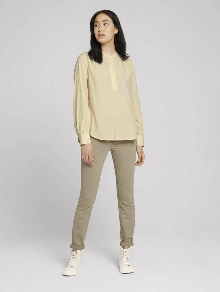 Budget 🤩 TOM TAILOR Langarmbluse »Bluse mit Stehkragen« Smooth light sand, French clay beige 👍 3 Budget 🤩 TOM TAILOR Langarmbluse »Bluse mit Stehkragen« Smooth light sand, French clay beige 👍 - Image 3