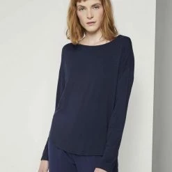Rabatt 💯 TOM TAILOR Pyjamaoberteil »Langarm Pyjama Oberteil« Dark blue uni, Red uni 😉