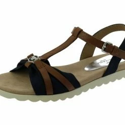 Bestpreis 😍 TOM TAILOR »Tom Tailor Women 3294901 🩴 Sandaletten schlicht Logo-Print« Riemchensandale Navy 😉 -Tom Tailor Verkaufsgeschäft d66c8bbc 7b6e 5bc1 bef5 3c3f48efe84c