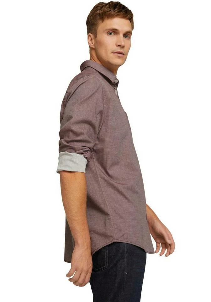 Rabatt 🥰 TOM TAILOR Langarmhemd Navy, Rot ⌛ 6 Rabatt 🥰 TOM TAILOR Langarmhemd Navy, Rot ⌛ - Image 6