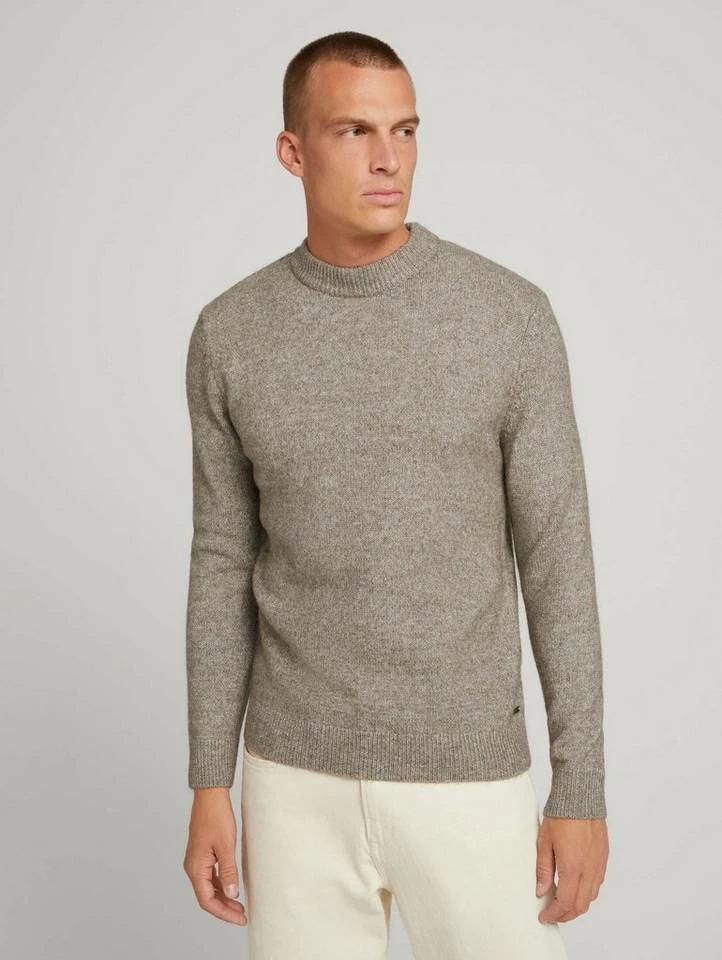 Rabatt 😀 TOM TAILOR Strickpullover »Melierter Pullover mit recyceltem Polyester« Dark prune melange, Soft beige melange ✔️ 10 Rabatt 😀 TOM TAILOR Strickpullover »Melierter Pullover mit recyceltem Polyester« Dark prune melange, Soft beige melange ✔️ - Image 10