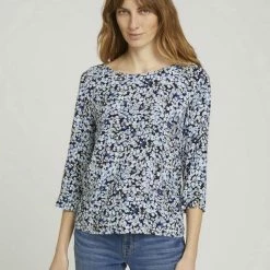 Bester Verkauf ✨ TOM TAILOR Langarmbluse Offwhite floral design, Navy floral design, Plum blossom lilac 😀 -Tom Tailor Verkaufsgeschäft d9a024ac 0977 5838 b780 cffdc28b5421