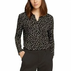 Rabatt 🔥 TOM TAILOR Henleyshirt mit modischem Print Schwarz-creme-gemustert, Rost-schwarz-gemustert, Rauchmint-graugrün-gemustert 😍