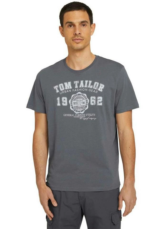 Top 10 ⌛ TOM TAILOR T-Shirt mit Logofrontprint Offwhite, Plain red, Sky captain blue white melange, Royalblau 🎁 8 Top 10 ⌛ TOM TAILOR T-Shirt mit Logofrontprint Offwhite, Plain red, Sky captain blue white melange, Royalblau 🎁 - Image 8