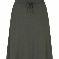 Aktion 🧨 TOM TAILOR A-Linien-Rock Khaki white outline leaves, Green paisley design, Khaki floral design, Grün (43) ⭐